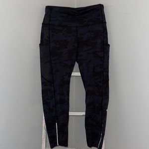Lululemon, black camp leggings, size 10